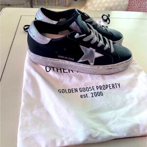 Golden Goose Authentic Hi Star Blk Sneakers